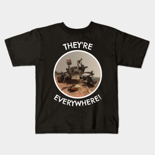 😱 They're Everywhere, Cicada Mars Invasion, Funny Space Design Kids T-Shirt